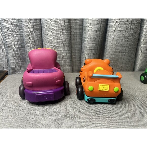 Baby Genius B Toys Vehicle Soft Sided Cars Lot Tiger Dinosaur Alligator Toddler - Picture 9 of 15